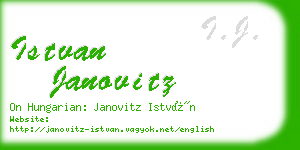 istvan janovitz business card